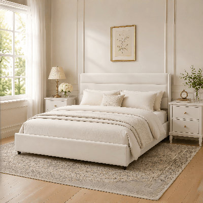 Brezzy Upholstered Storage Bed with Wingback