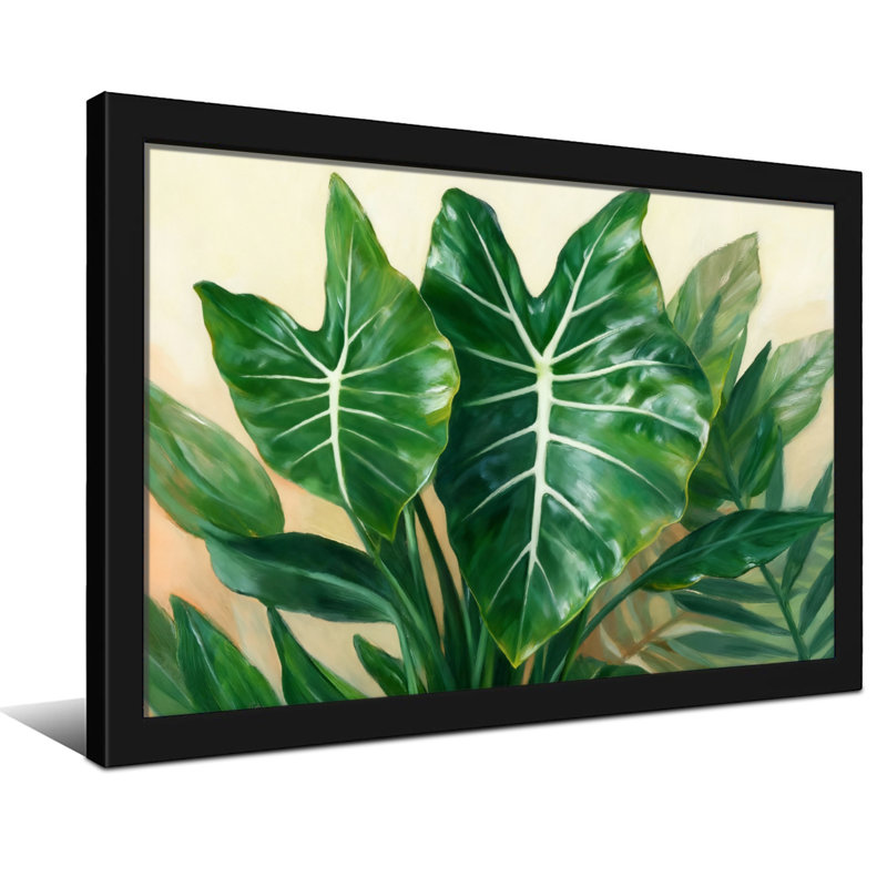 Plantes et fleurs, feuilles tropicales, plante verte, art, Toile tendue, Ne s’applique pas, H 20 po x l 30 po