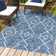 Allaire Tribal Diamond Trellis Blue/Ivory Indoor/Outdoor Rug