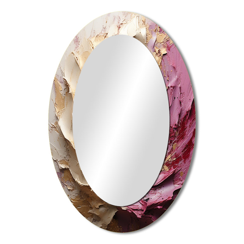Miroir décoratif abstrait en métal, 36 po x 24 po