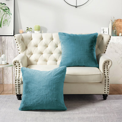 Heavy Faux Fur Throw Pillow Cover
