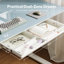 Bureau debout électrique de 40 pouces avec tiroir multifonctionnel, grand réglage de la hauteur avec 4 préréglages de mémoire - bleu-425256881-447263082