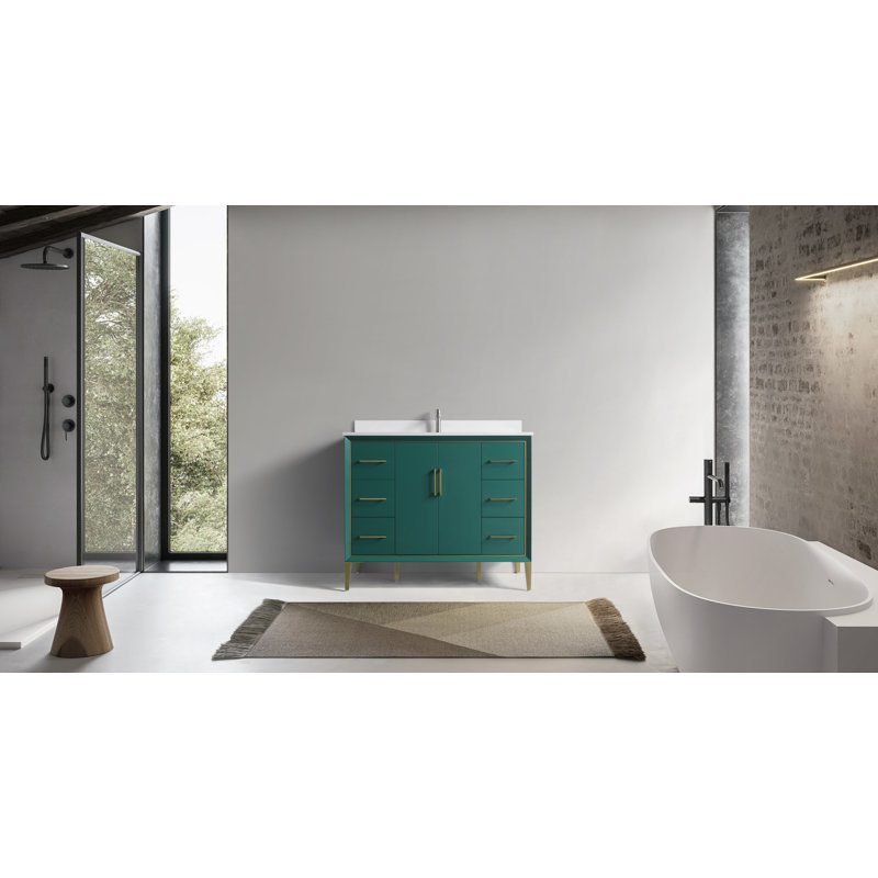 42'' Single Bathroom Vanity Base Only, Green