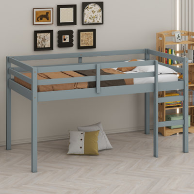 Wooden Loft Bed With Ladder