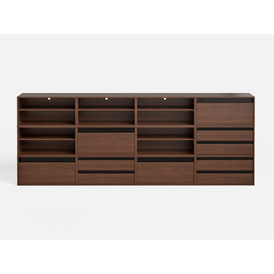 Modular Stackable Storage Cabinet, Wooden Organizer Unit with Multiple Configurations