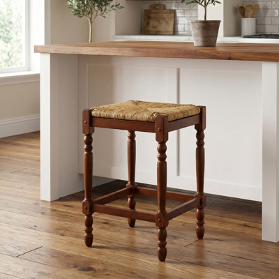 Chiem Counter Stool with Solid Wood Frame