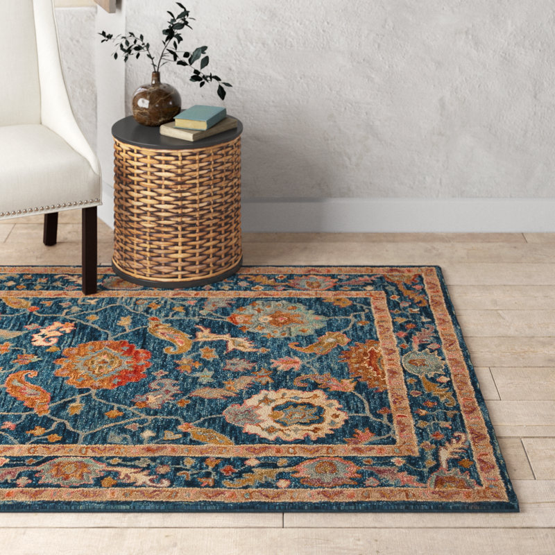 Elmsford Hand Hooked Wool Oriental Indoor Rug, Rectangle 5' x 7'6"