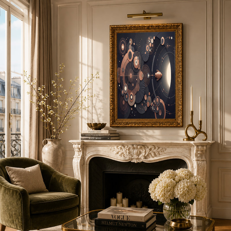 Art mural sur toile bronze, H 20 po x l 30 po