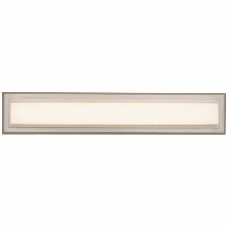 Matériau en métal au fini nickel brossé 24 po avec fonction d'éclairage à DEL intégrée pour salle de bain, Nickel brossé