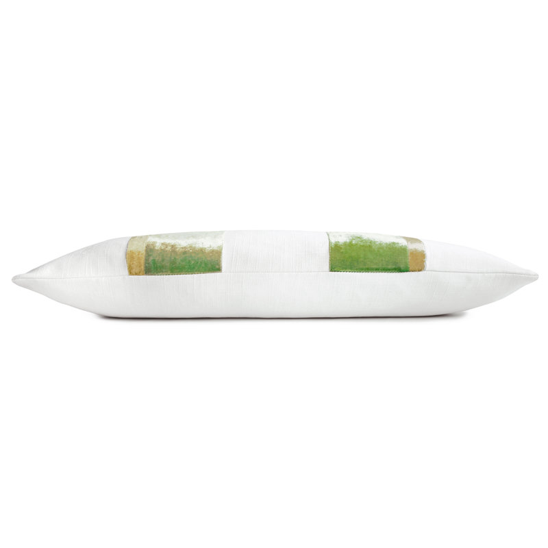 Stripe Lumbar Pillow Cover & Insert, Grass, 16" x 36"