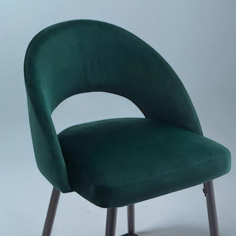 Tabouret de comptoir en velours Rebecca, Vert