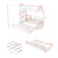 Lit simple en bois avec lit gigogne simple (blanc)