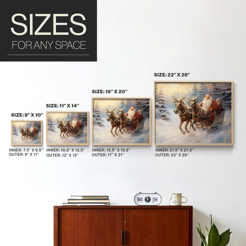 «Chirstmas Art» - CECL XXIV - Reproduction encadrée - Restickable, H 22 po x l 28 po, Naturel