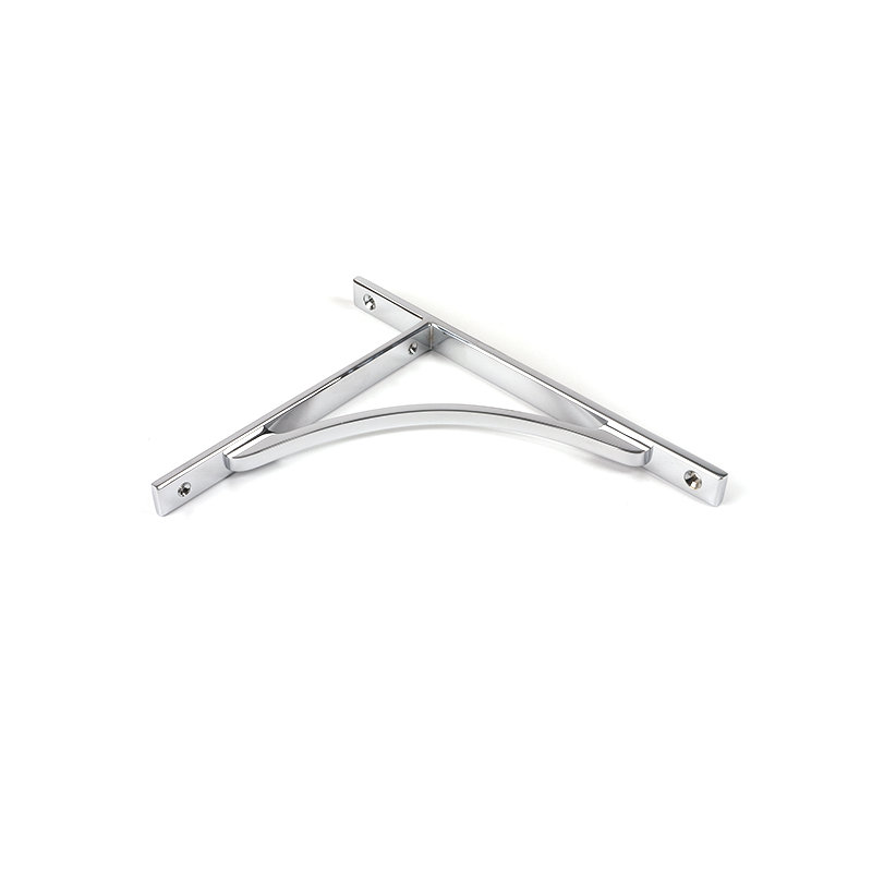 Apperley Shelf Bracket, Polished Chrome, 26cm H x 7.9cm W x 2cm D
