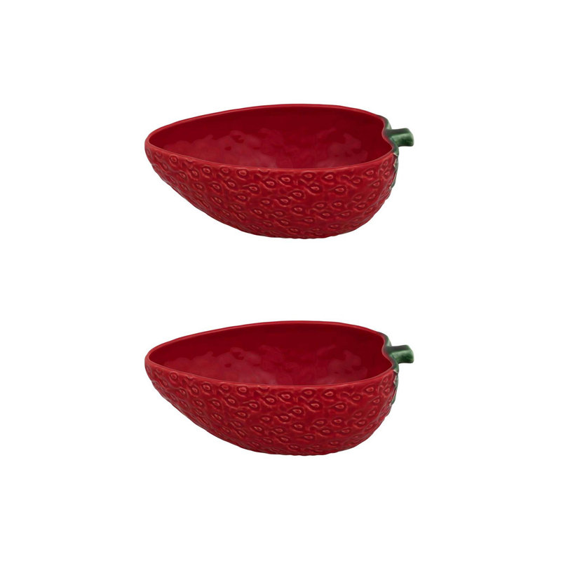 Strawberry Earthenware Serving Bowl