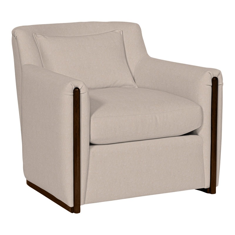 Thom Filicia Home 32.5" Wide Upholstered Armchair, Dove Gray, Jiggles Fawn 100% Polyester
