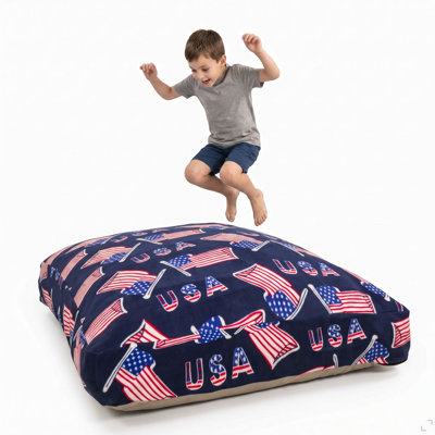 Tapis de jeu sensoriel pour enfants et adultes - Tapis de jeu avec blocs en mousse, amovible et lavable avec fond antidérapant, coussins sensoriels en tissu molletonné doux, tapis d'atterrissage pour sauter, se détendre et jouer - 48 po x 72 po