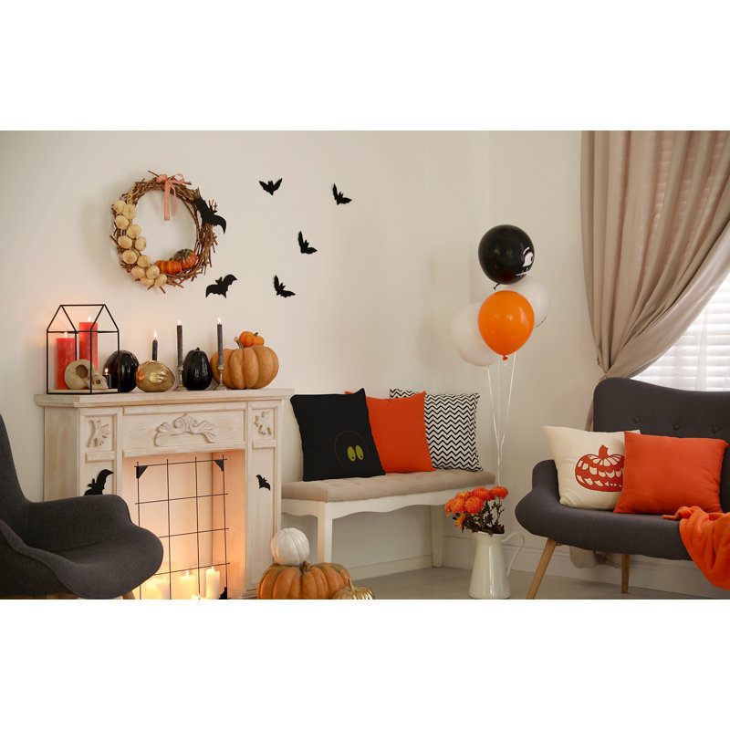 Halloween Ghost Eyes Accent Pillow, Black, 26" x 26"