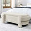 Banc rembourré en lin beige avec amplement d'espace de rangement - chambre à coucher moderne et spacieuse incontournable