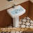 Los Flexi Rectangular Pedestal Sink 22 Inch x 17 Inch, Includes Overflow and Single Faucet Hole