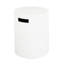 Support de réservoir blanc 16 x 20 pouces, table d'appoint polyvalente, forme ronde, table de construction légère pour contenir des réservoirs de propane, et sans assemblage, ambiance extérieure