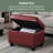 Frontenac 24" Wide Faux Leather Tufted Rectangle Storage Ottoman-1634455701