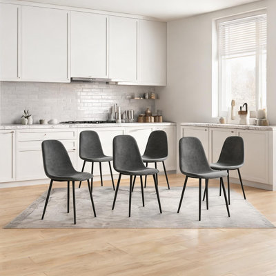 Ensemble de chaises d'appoint prêt à assembler avec revêtement en lin et coton et pieds en bois massif pour les salles à manger résidentielles
