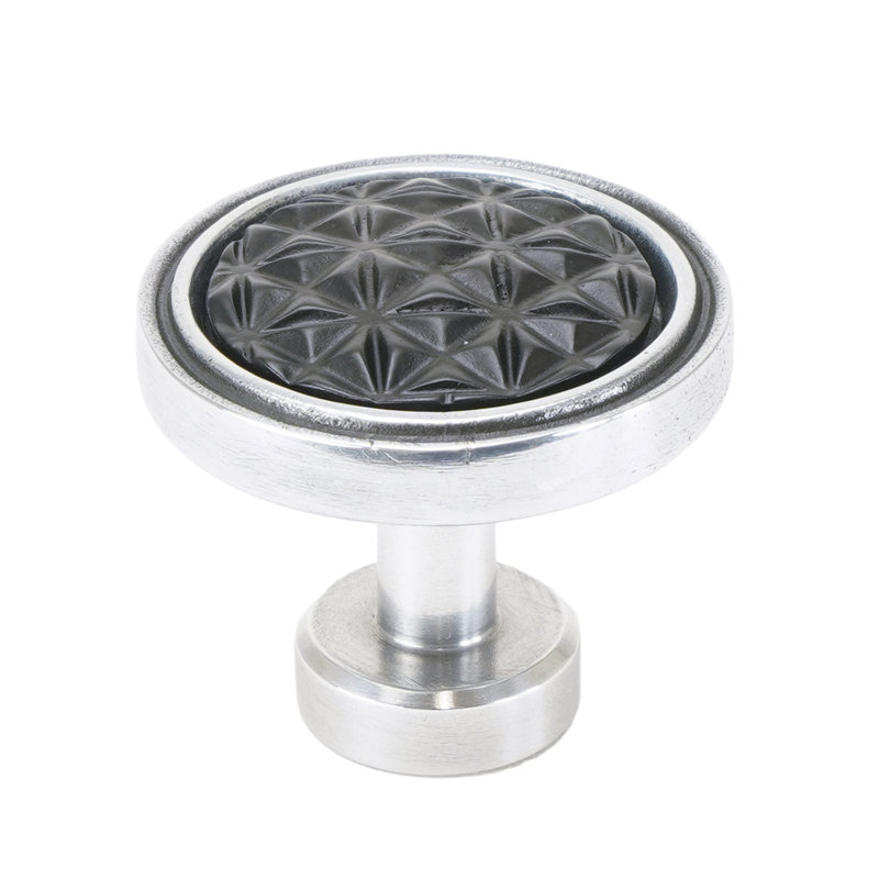 Spectra Origami knob in chrome finish, Chrome/Black