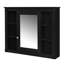 Meuble-lavabo de salle de bain 36 po, style armoire de toilette noire, 2 portes et tiroirs, meuble-lavabo d'appoint, décor et luxueux-1657548010-1657548008