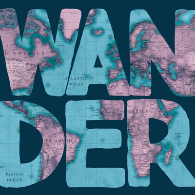 Wander Map - Wrapped Canvas Print