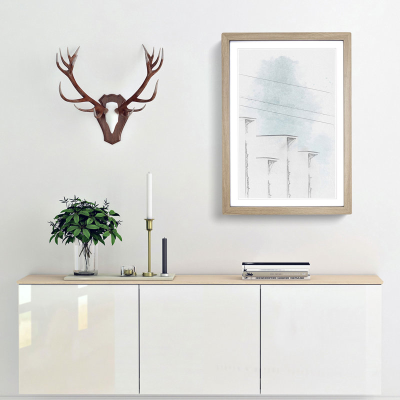 Sketching the Architecture Vol.62 - Picture Frame Drawing Print, 36cm H x 27cm W x 2cm D, Oak Framed