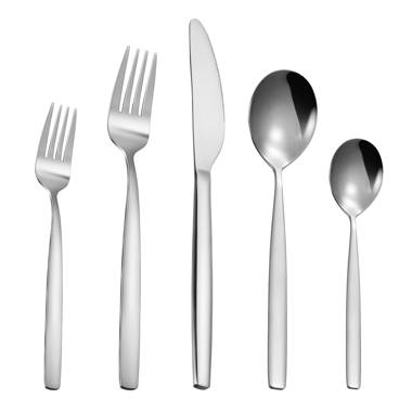 Latitude Run® 60-Piece Matte Silverware Set, Stainless Steel