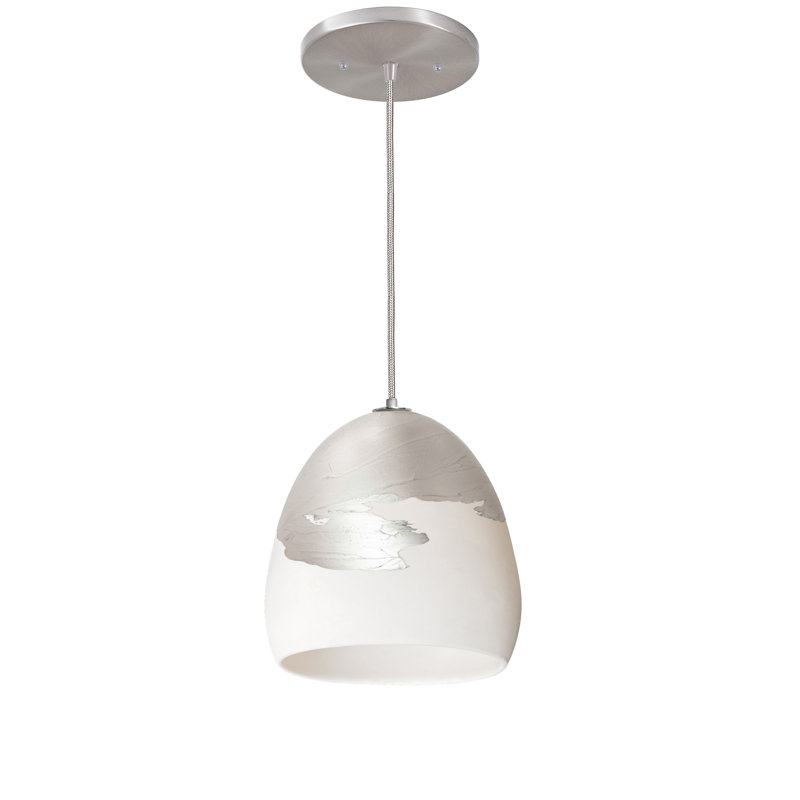 Architect 1 - Light Pendant, White & Nickel Ombre, LED Bulb Included, UL Listed for Dry Locations