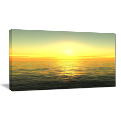 " Brilliant Yellow Sunrise Over Waters "