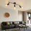 Amsi 3-Light Black Ceiling Spotlight