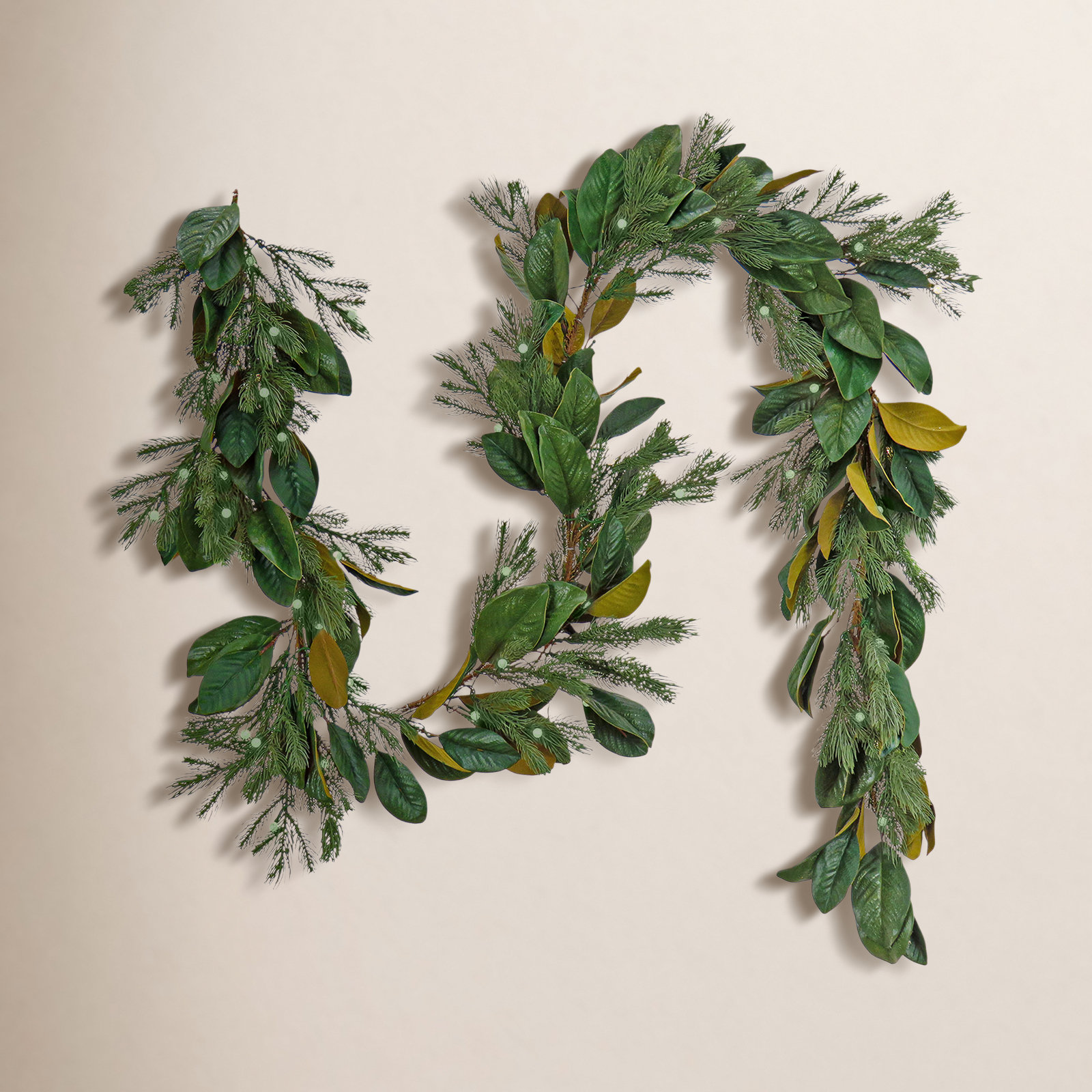 108" Pre-Lit Magnolia Pine Garland