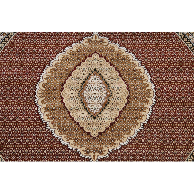 Tapis traditionnel Tabriz Mahi, Rond 8 pi 0 po x 8 pi 0 po