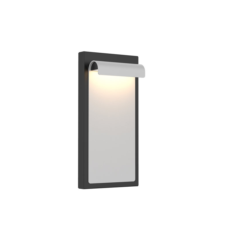 Cap 12" LED Outdoor / Indoor Wall Light With Color Temperature Switch (2700K/3000K/3500K/4000K/5000K), Graphite/Black