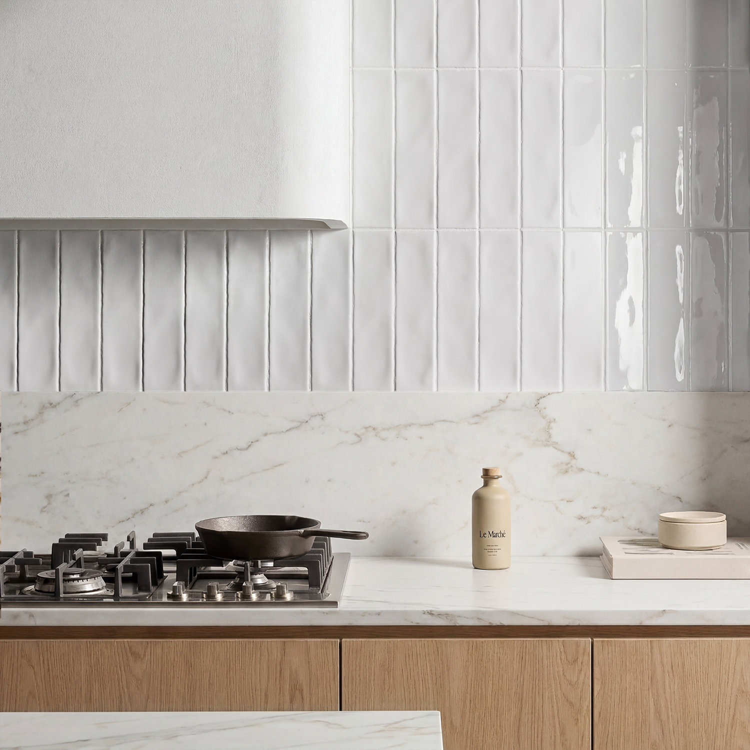 Barcelona 3" x 12" Ceramic Subway Wall Tile, White