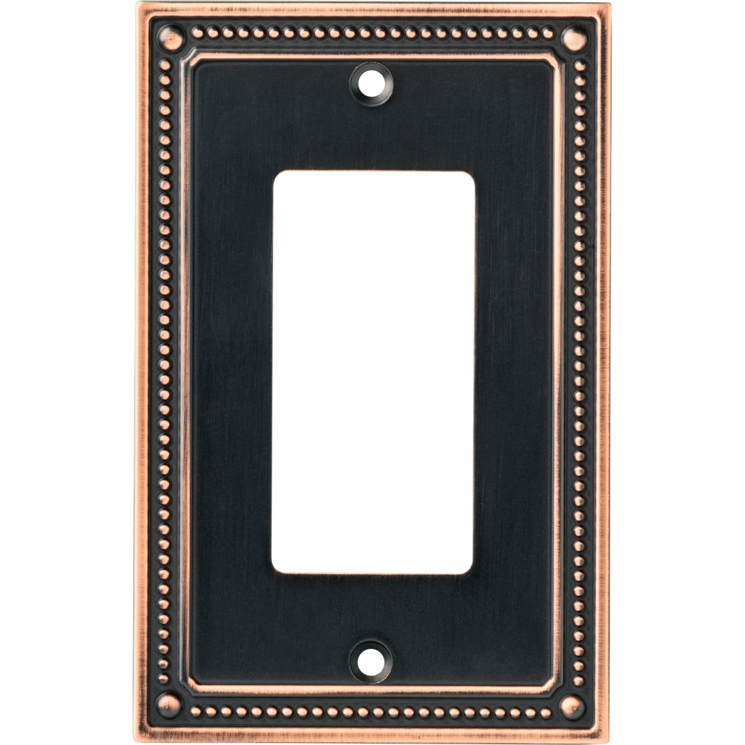 Classic Beaded 1-Gang Rocker Wall Plate (Set of 3) Franklin Brass 