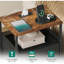 Table de chevet avec station de charge, tables de chevet avec 3 tiroirs en tissu, table de bout avec prises et ports USB, table de chevet avec tablette de rangement ouverte, tables de chevet pour la chambre à coucher, brun rustique