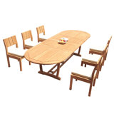 Jamar Outdoor 11 - Piece Teak Dining Set