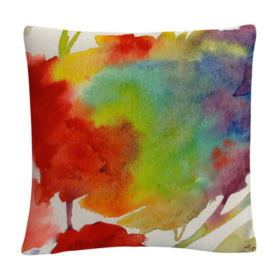 Sheila Golden Floral Throw Pillow