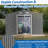 10X8 FT Outdoor Tool Storage Shed With Metal Foundation & Lockable Doors,  All Weather Metal Sheds-121491831-121491836