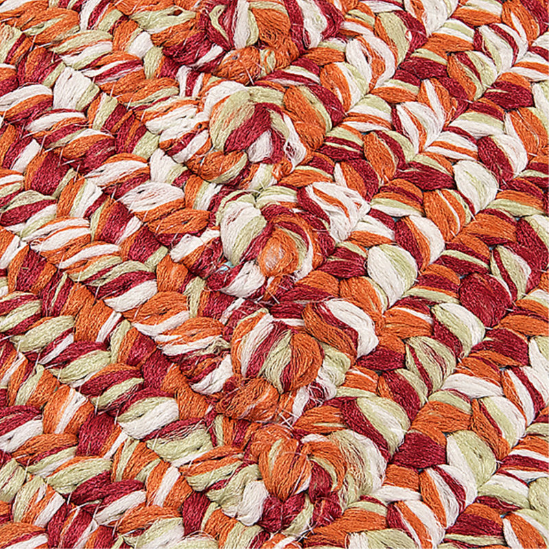 Tapis réversible intérieur / extérieur Ashiah - rouge boule de feu, Rectangle 8 pi x 10 pi
