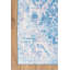 Tapis décoratif bleu à motif tissé rétro-1273743850