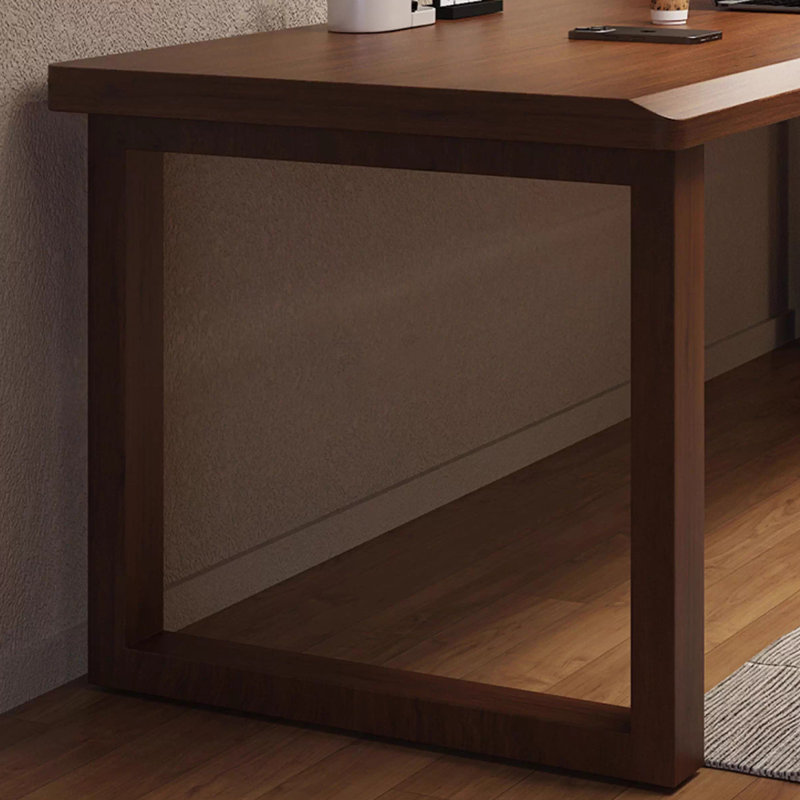 Bureau rectangulaire en bois massif de couleur châtaignier clair, H 29,53 po x l 70,87 po x P 31,5 po