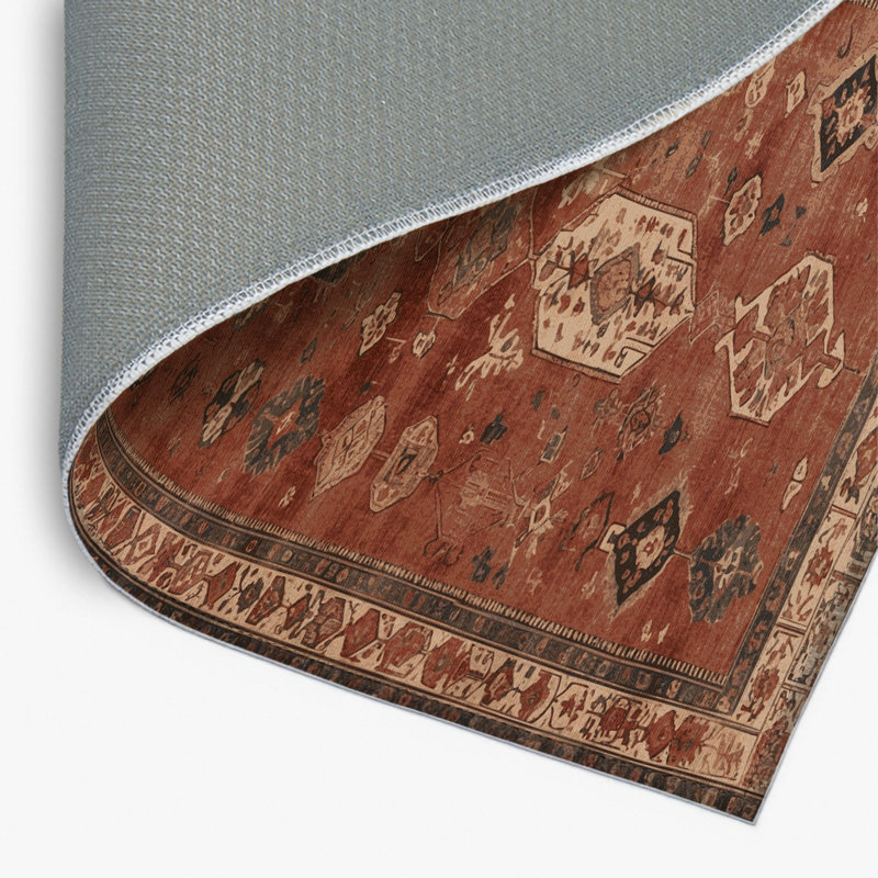 Tapis turc intérieur et extérieur brun, Rectangulaire 2 pi x 3 pi