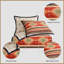 Ensemble de courtepointe réversible en coton à motif aztèque rouge / orange / brun clair Del Sol-946537125