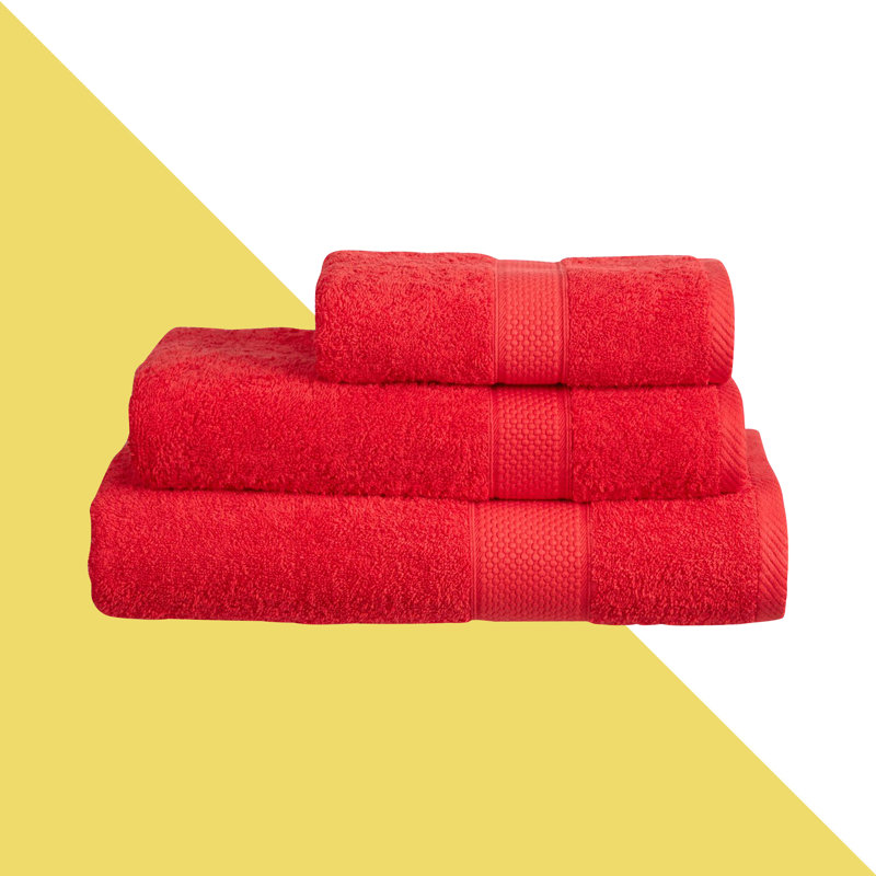 Arelious Multi-Size Bale, Bath Sheet - 1, Bath Towels - 2, Hand Towels - 2, Red